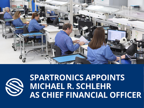 Spartronics appoints Michael R. Schlehr as Chief Financial Officer.