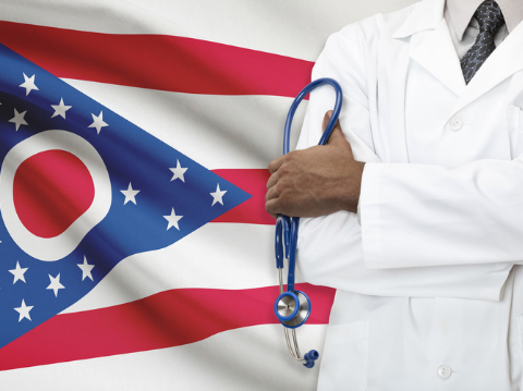 The Heart of It All: Ohio’s Powerful Healthcare Ecosystem Pumps Investment, Innovation and Industry into the Region - Image of Ohio & Medical Professional
